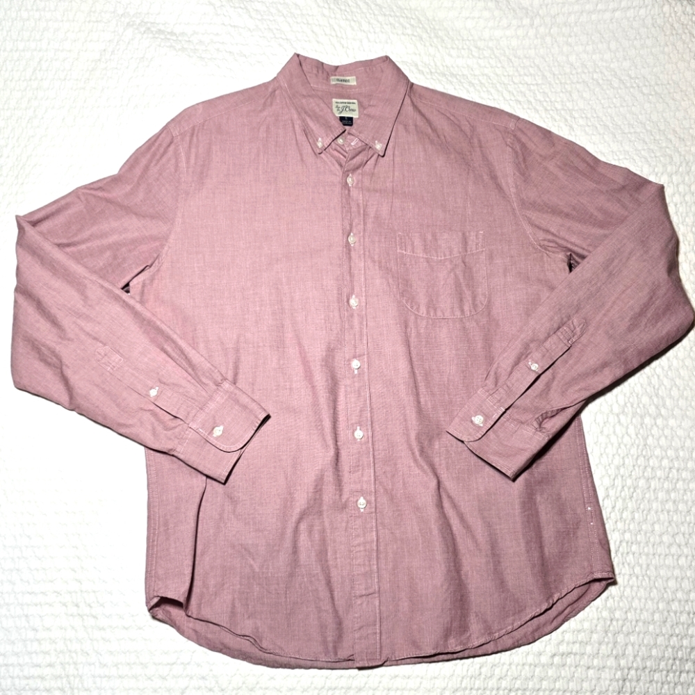 J. Crew Red Casual Button Down Shirt